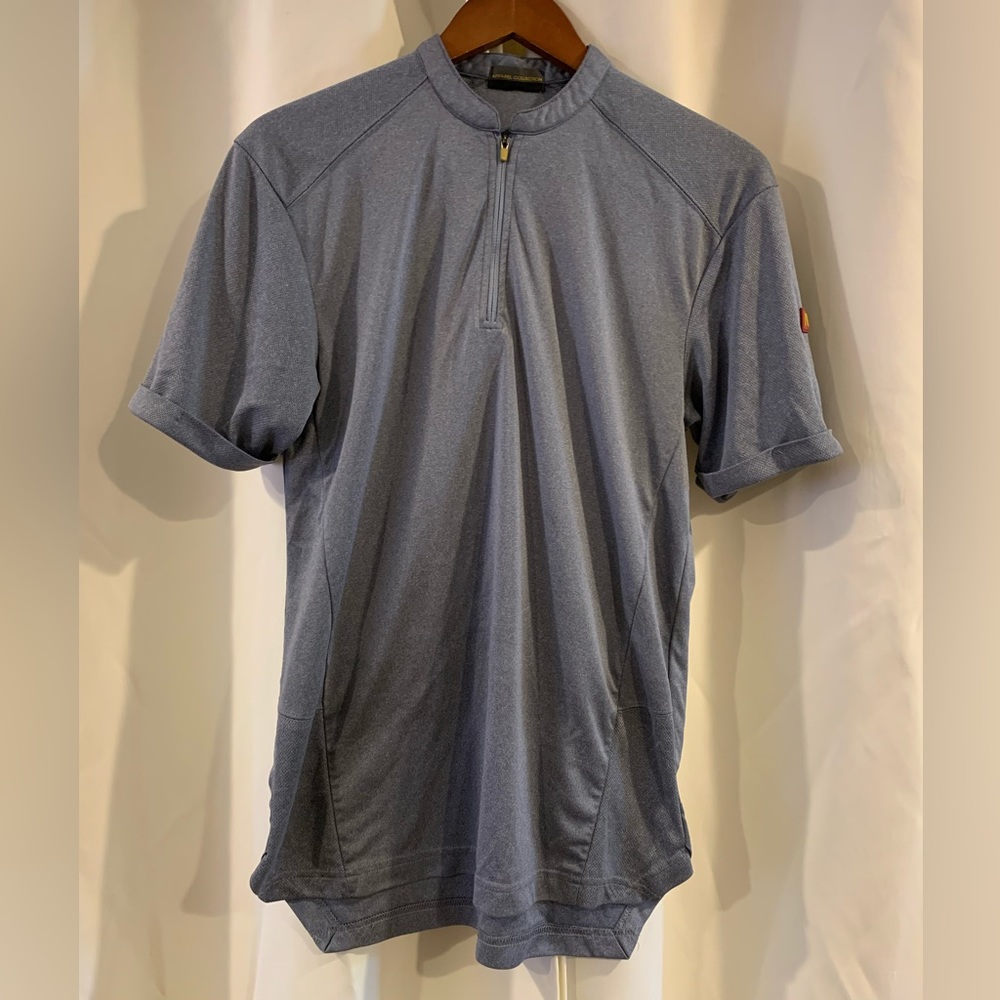 McDonald's Employee‎ Work Uniform 1/4 Zip Shirt Polo Blue-Gray Unisex